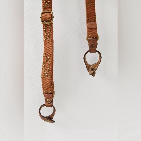Free People | Suri Suspenders Studded Toffee NWT - Picture 3 of 7
